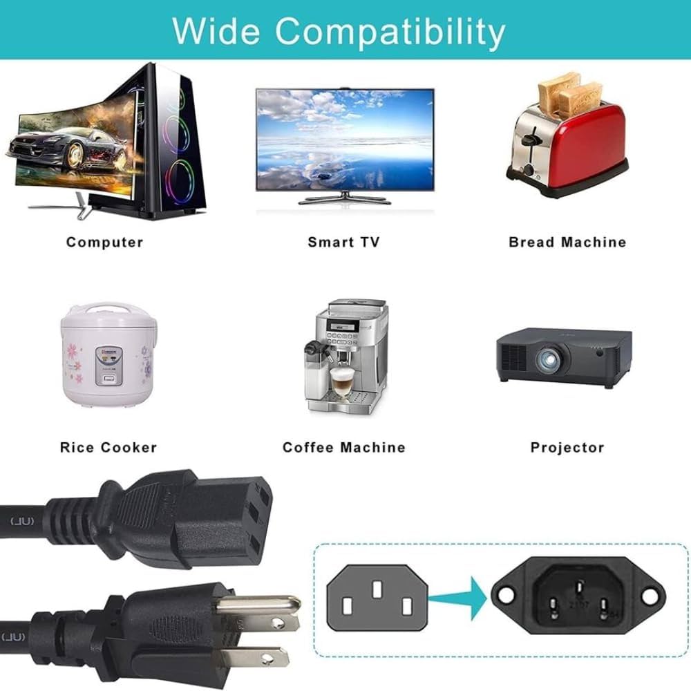 Amazon.com: AC Power Cord Outlet Socket Cable Plug for